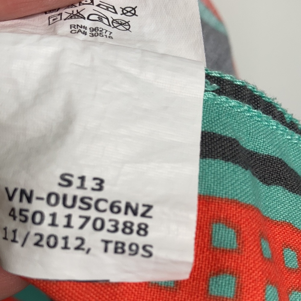 Vans Button Down With Multi Color Two Toned Print… - image 5